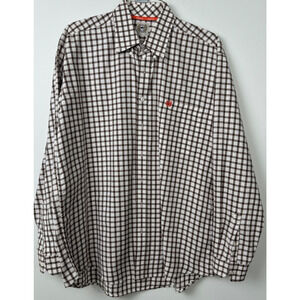 Mens Cinch Western Button Down Shirt Long Sleeve Size Large Brown Western D15